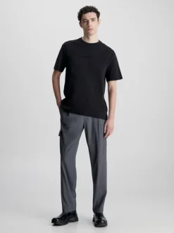 Calvin Klein T-shirt In Cotone Biologico Con Logo -Offerta Economica Calvin Klein K10K109900 BEH alternate3