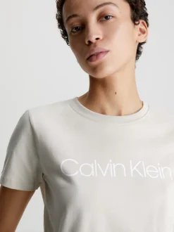Calvin Klein T-shirt In Cotone Biologico Con Logo -Offerta Economica Calvin Klein K20K202142 AES alternate2