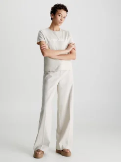 Calvin Klein T-shirt In Cotone Biologico Con Logo -Offerta Economica Calvin Klein K20K202142 AES alternate3