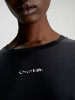 Calvin Klein T-shirt Con Micro Logo In Cotone 9 Calvin Klein T-shirt Con Micro Logo In Cotone -Offerta Economica Calvin Klein K20K205454 BEH alternate2
