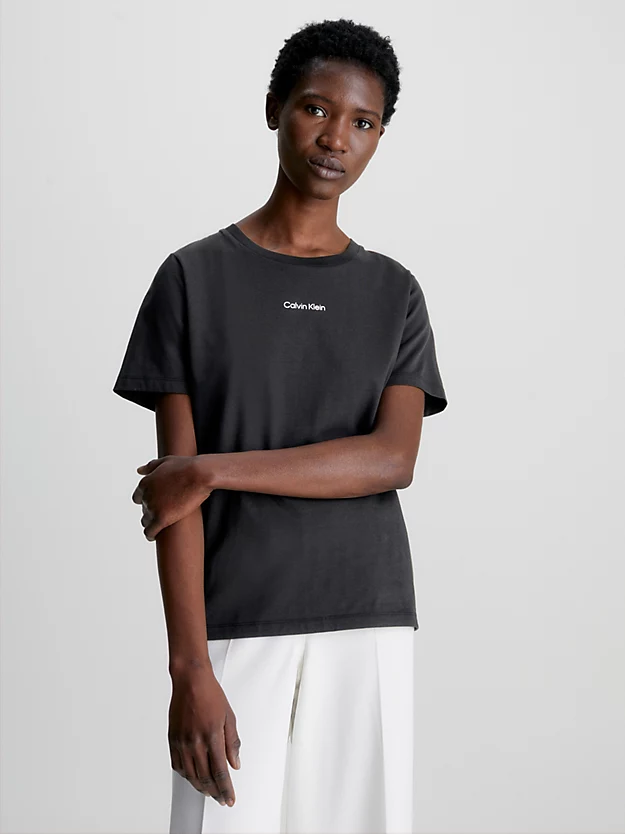 Calvin Klein T-shirt Con Micro Logo In Cotone 3 Calvin Klein T-shirt Con Micro Logo In Cotone