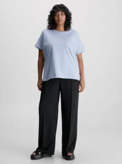 Calvin Klein T-shirt Con Logo Plus Size 10 Calvin Klein T-shirt Con Logo Plus Size -Offerta Economica Calvin Klein K20K205471 DBS alternate3