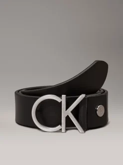Calvin Klein Cintura In Pelle Con Logo