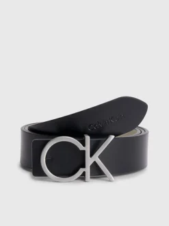 Calvin Klein Cintura Double-face In Pelle Con Logo
