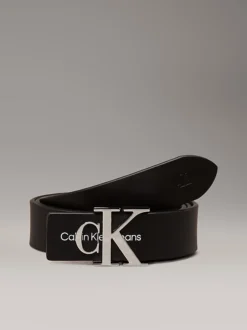 Calvin Klein Cintura In Pelle Con Logo