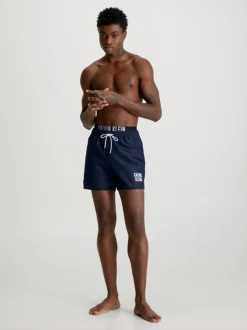 Calvin Klein Pantaloncini Da Bagno Corti Con Fascia In Vita Doppia - Intense Power -Offerta Economica Calvin Klein KM0KM00798 DCA alternate4