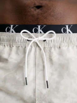 Calvin Klein Pantaloncini Da Bagno Corti Con Fascia In Vita Doppia - CK Authentic -Offerta Economica Calvin Klein KM0KM00807 0H7 alternate3