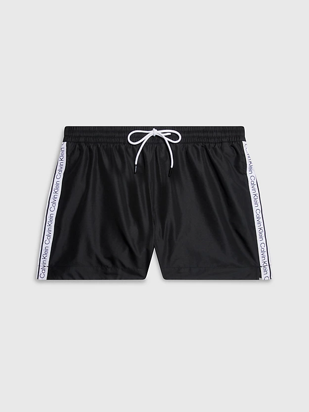 Calvin Klein Pantaloncini Da Bagno Con Cordoncino Corto - Logo Tape 3 Calvin Klein Pantaloncini Da Bagno Con Cordoncino Corto - Logo Tape