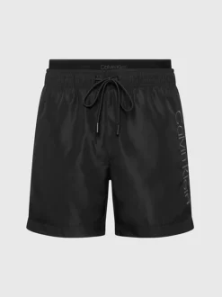 Calvin Klein Pantaloncini Da Bagno Con Fascia In Vita Doppia - Core Logo