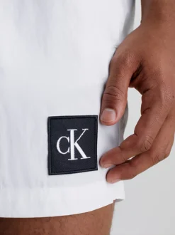 Calvin Klein Pantaloncini Da Bagno Corti Con Fascia In Vita Doppia - CK Nylon -Offerta Economica Calvin Klein KM0KM00846 YCD alternate3