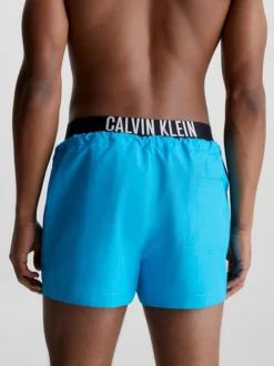 Calvin Klein Pantaloncini Da Bagno Corti Con Fascia In Vita Doppia - Intense Power -Offerta Economica Calvin Klein KM0KM00899 CVZ alternate2