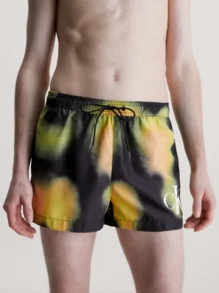 Calvin Klein Pantaloncini Da Bagno Con Cordoncino Corto - CK Monogram -Offerta Economica Calvin Klein KM0KM00903 0GN alternate1