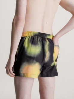 Calvin Klein Pantaloncini Da Bagno Con Cordoncino Corto - CK Monogram -Offerta Economica Calvin Klein KM0KM00903 0GN alternate2