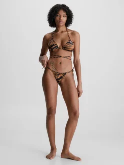 Calvin Klein Top Bikini A Triangolo - CK Print -Offerta Economica Calvin Klein KW0KW02154 0HD alternate4