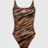 Calvin Klein Costume Da Bagno Con Scollo Sul Retro - CK Print -Offerta Economica Calvin Klein KW0KW02158 0HD main