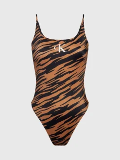 Calvin Klein Costume Da Bagno Con Scollo Sul Retro - CK Print
