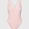 Calvin Klein Costume Da Bagno Incrociato Sul Retro - CK Texture -Offerta Economica Calvin Klein KW0KW02237 TG8 main