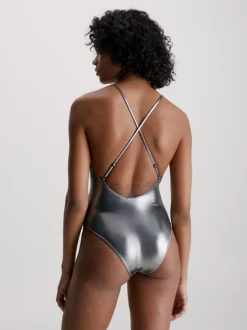 Calvin Klein Costume Da Bagno Incrociato Sul Retro - CK Foil -Offerta Economica Calvin Klein KW0KW02310 PE6 alternate2