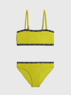 Calvin Klein Completo Bikini Bambina Con Brassière - Logo Tape