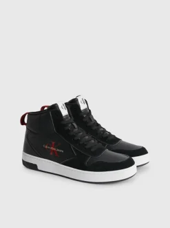 Calvin Klein Sneaker A Collo Alto In Pelle -Offerta Economica Calvin Klein YM0YM00612 BDS alternate1