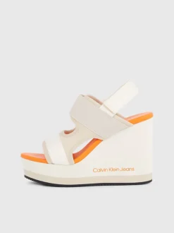 Calvin Klein Sandali In Lycra Reciclata Con Zeppa E Plateau -Offerta Economica Calvin Klein YW0YW01073 ACF alternate5