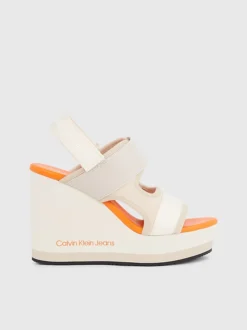 Calvin Klein Sandali In Lycra Reciclata Con Zeppa E Plateau