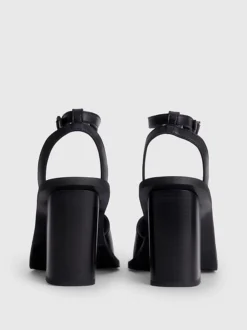 Calvin Klein Sandali In Pelle Con Tacco -Offerta Economica Calvin Klein YW0YW01077 BEH alternate3